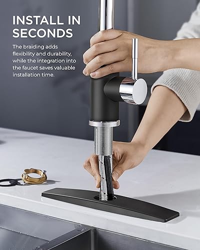 Vista 109 de FORIOUS - Llave de fregadero de acero inoxidable para cocina B07Y4Y88Y6