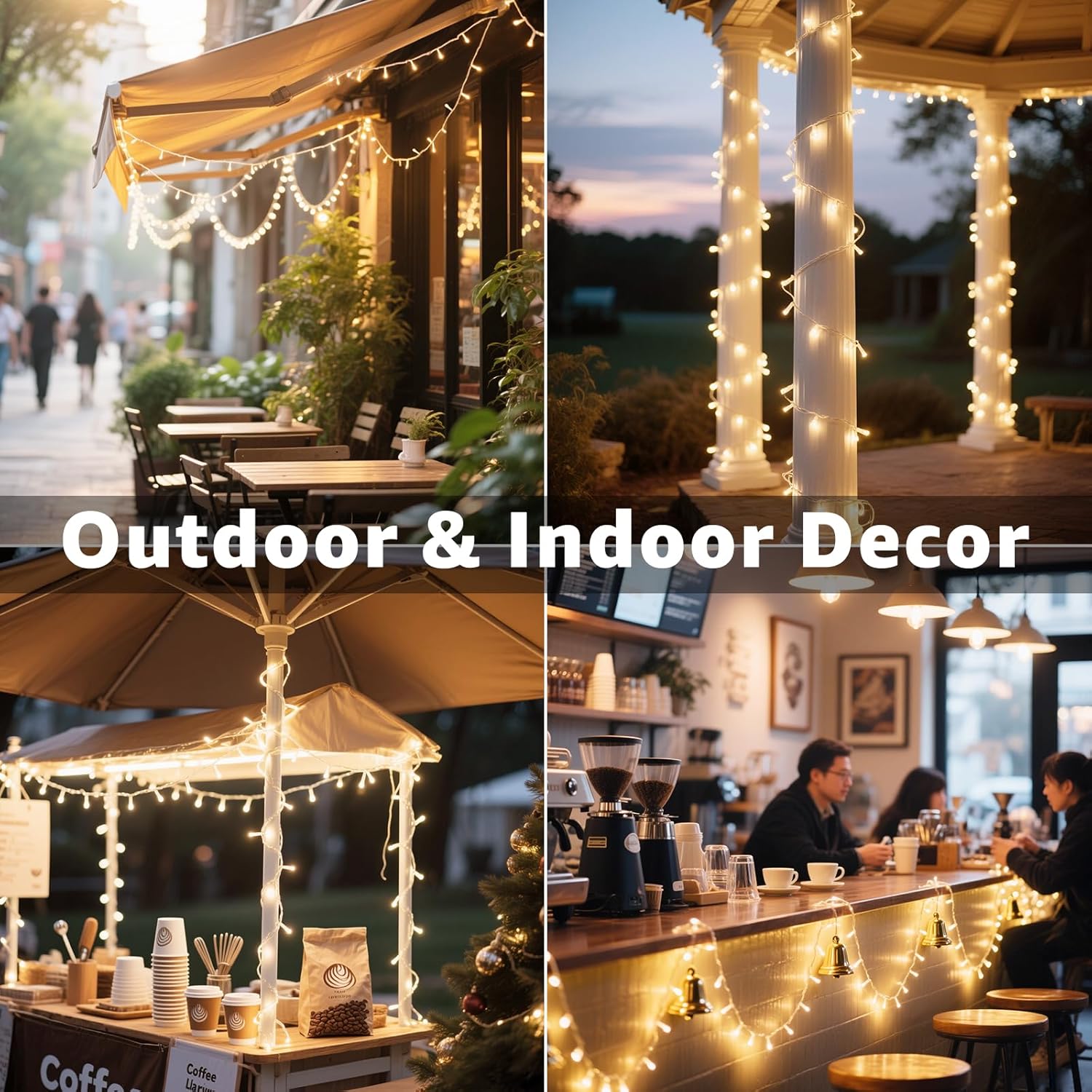 Connectable Warm White String Lights Indoor Bedroom, 8 Modes Christmas String Light Plug in Classroom Lights, 49ft 150 LED Fairy Twinkle Light for Wedding Holiday Christmas Decor