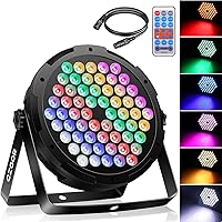 Vista 8 de 36 luces LED negras, luces de escenario UV de Czgor DMX/control remoto para discoteca, boda, fiesta, Halloween, espectáculo de música, pintura