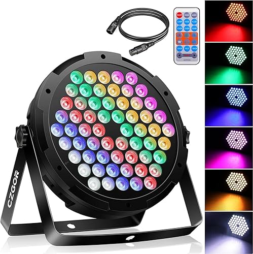 Miniatura 8 de 36 luces LED negras, luces de escenario UV de Czgor DMX/control remoto para discoteca, boda, fiesta, Halloween, espectáculo de música, pintura