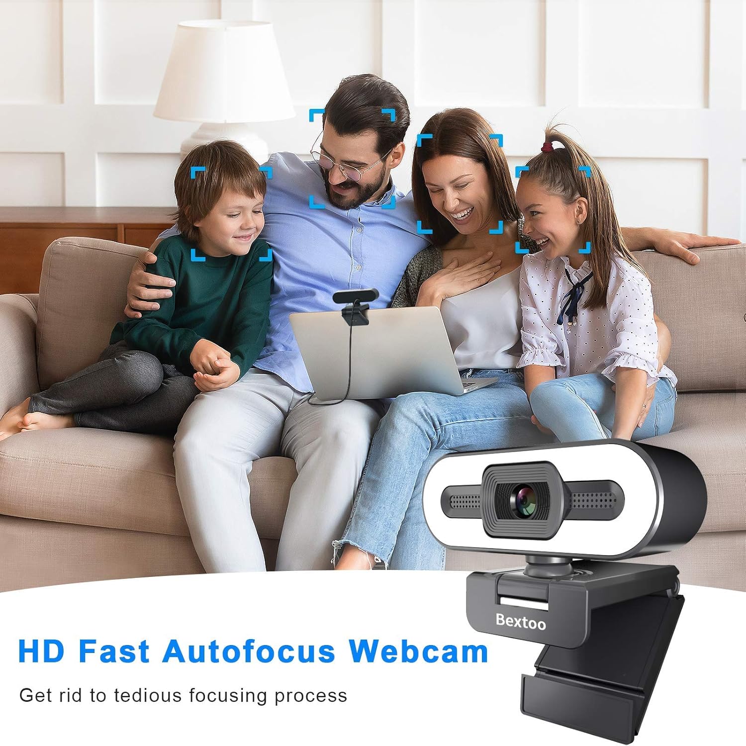 Review 1080P Webcam with Microphone, Streaming Web Camera with 3 Colors Ring Light & Tripod, Auto-Focus HD Streaming Camera, Plug and Play, for Zoom/Skype/Facetime/Teams/YouTube, PC Mac Laptop Desktop