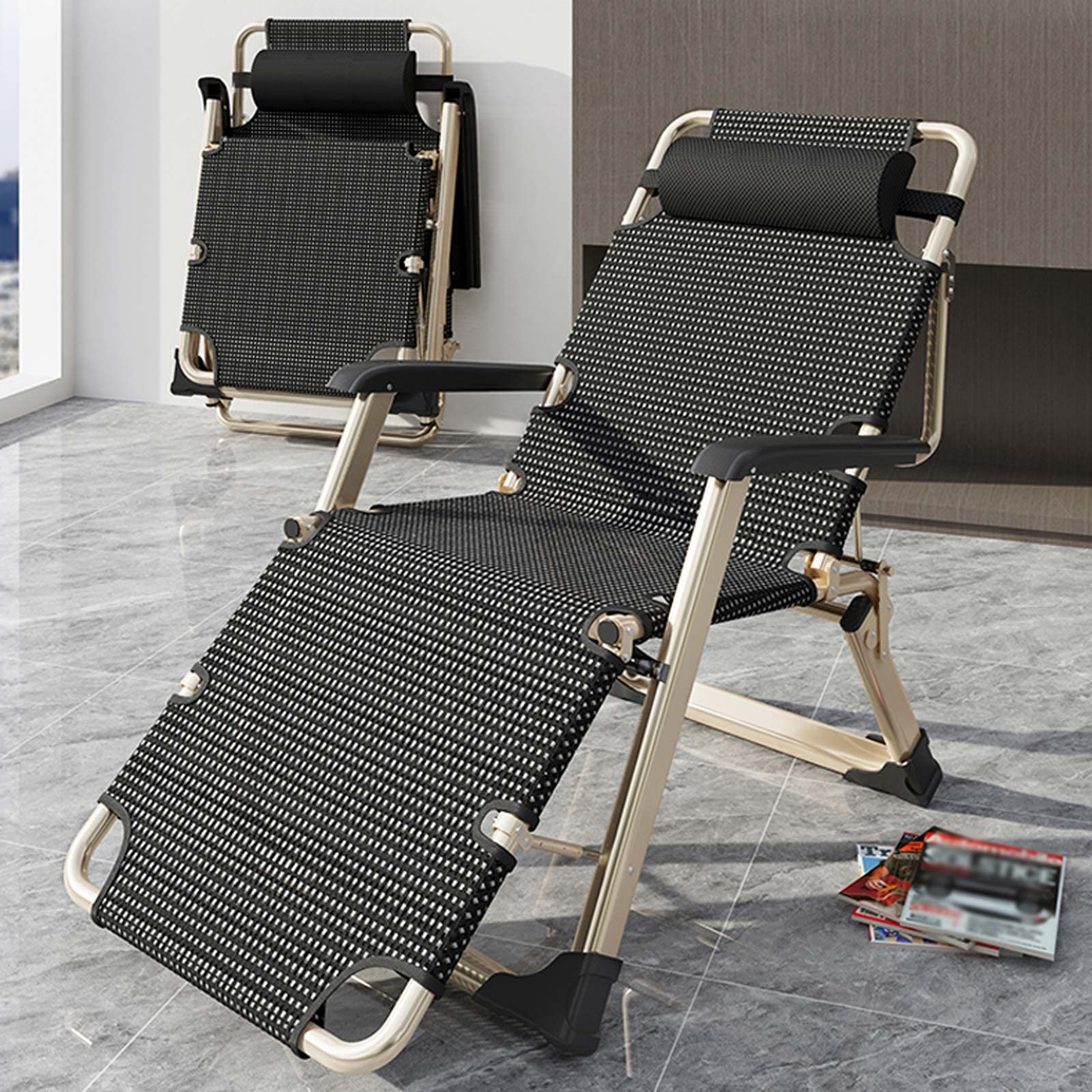 Sedia a sdraio extra large Zero Gravity per persone pesanti leggera reclinabile per giardino, spiaggia e prendere il sole, supporta fino a 300 kg