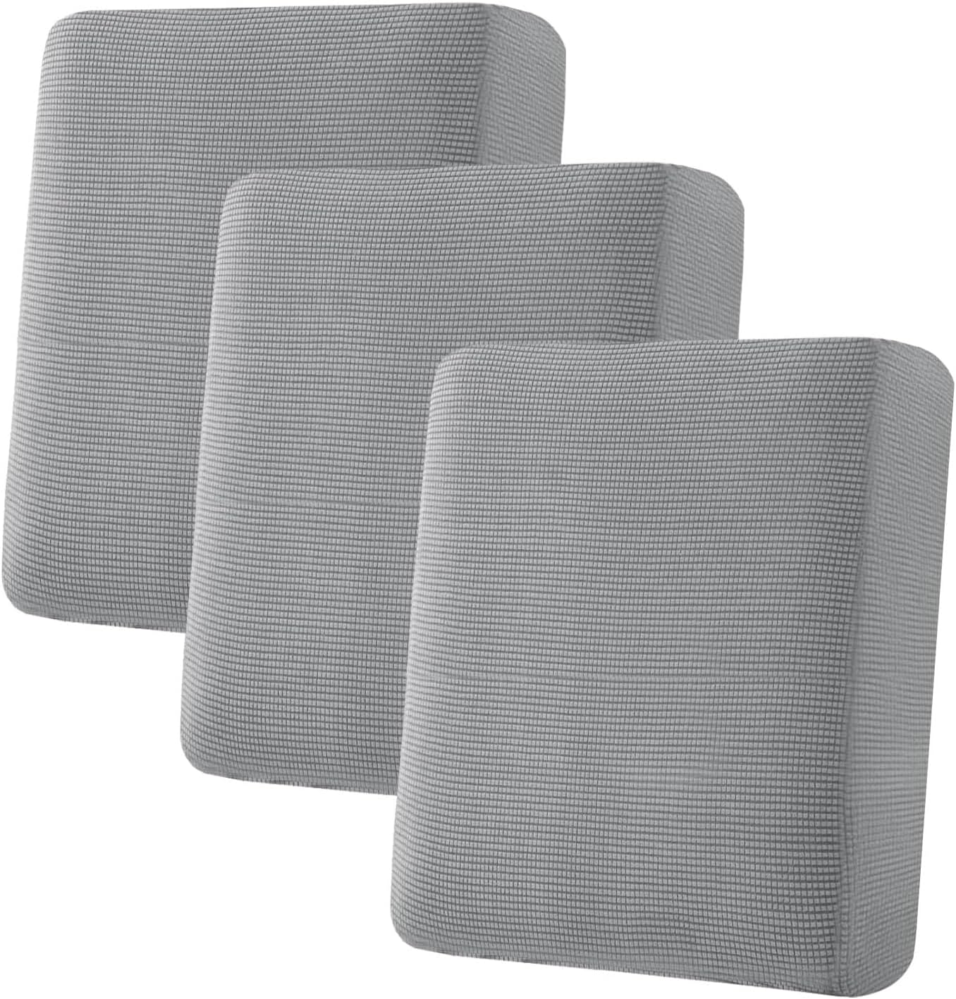 H.VERSAILTEX Stretch 6 Piece Cushion Sofa Slipcovers,Dove