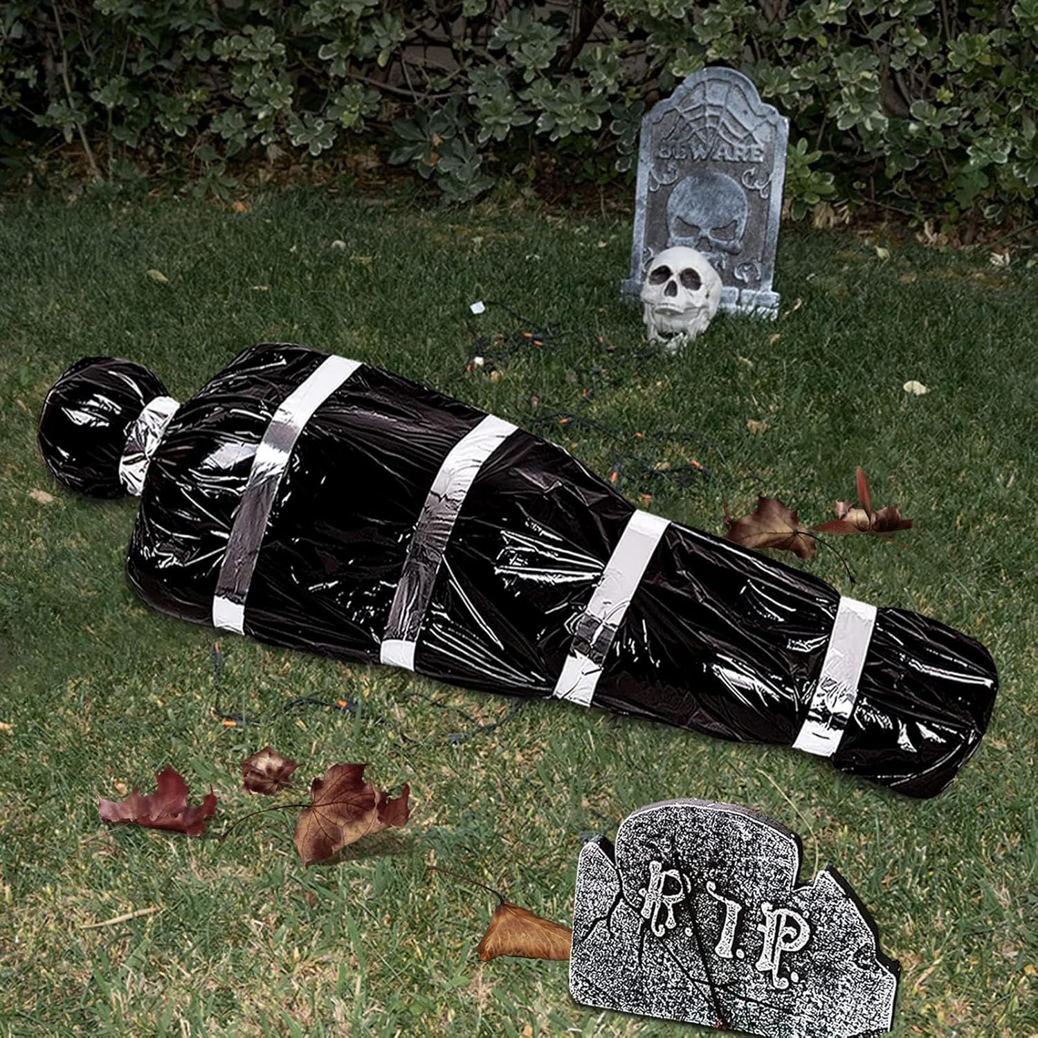 Amazon.com: Halloween Decorations Body Bag Props: Scary Outdoor Fake ...