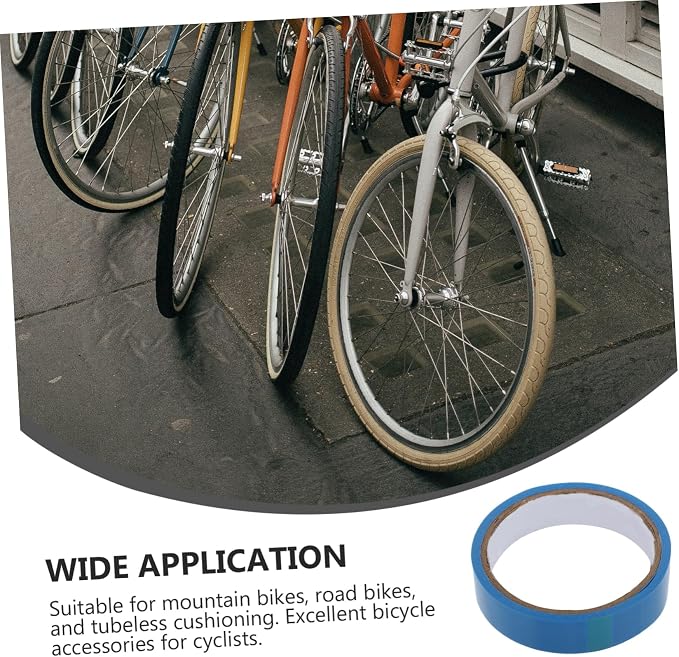 Cinta protectora para llanta de bicicleta 21mm azul miniatura 2