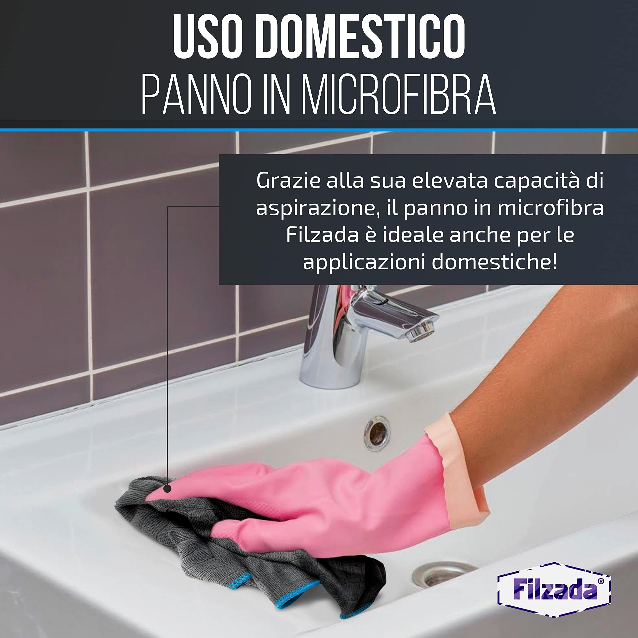 6 Panni In Microfibra Per Auto 40x40cm - Ultra Assorbenti, Senza Pelucchi, Per Lucidatura E Asciugatura - Foto 2