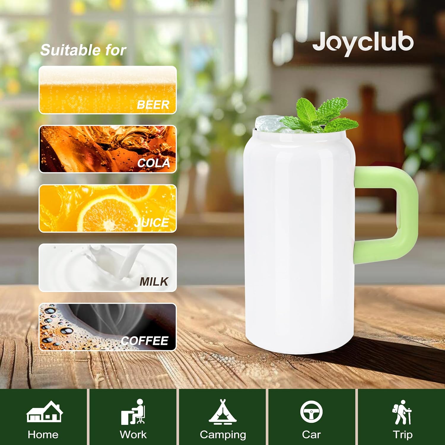 Joyclub 4 Pack Kids Sublimation Tumbler Blanks 16 oz Kid Cups with Lids and Straws Insulated Stainless Steel Tumblers for Smoothie Coffe Boba Soda DIY Gift - Image 6