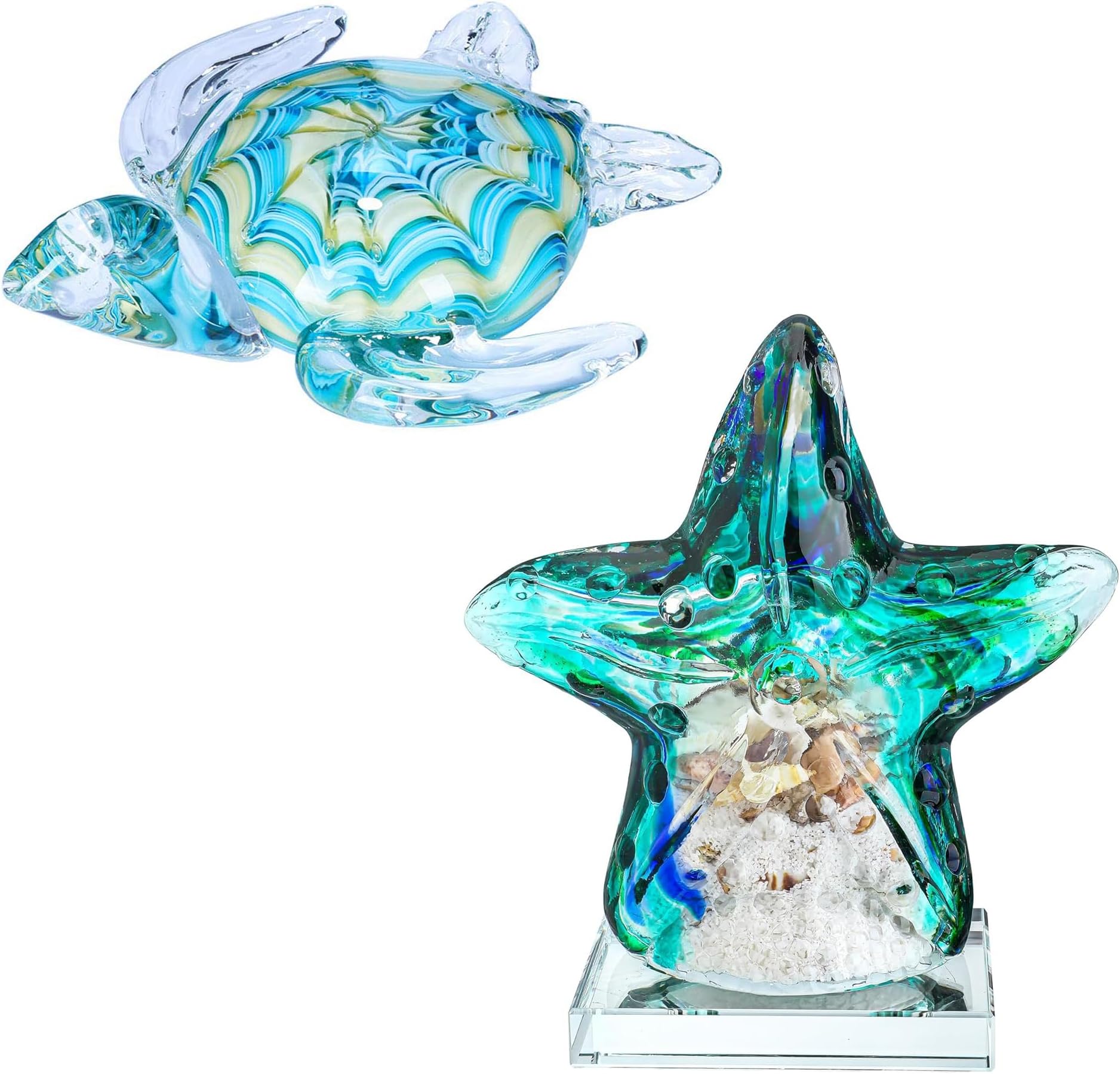 Aloha Sea Turtle Glass Figurine, 1.75 in