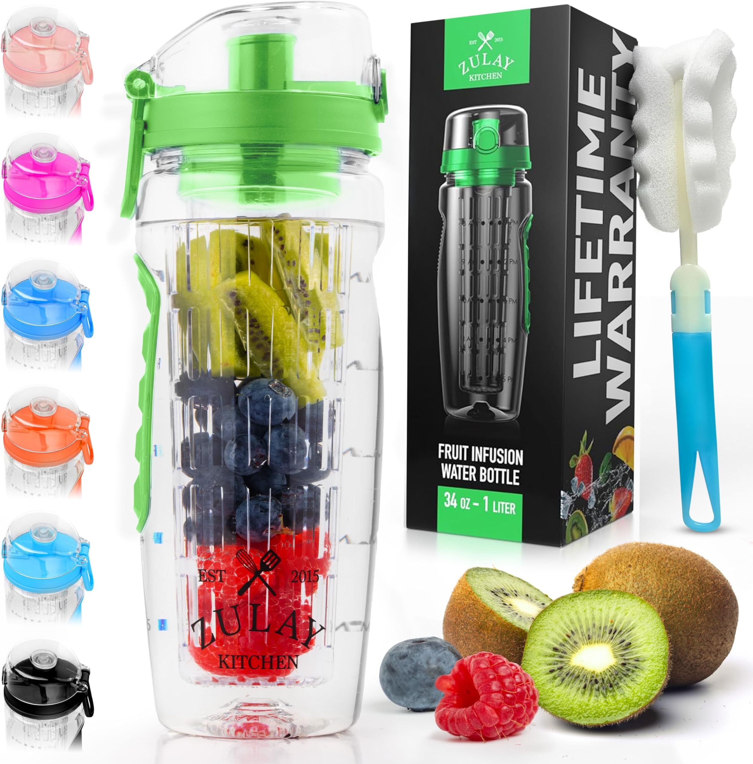 Portable Water Bottle with Fruit Infuser