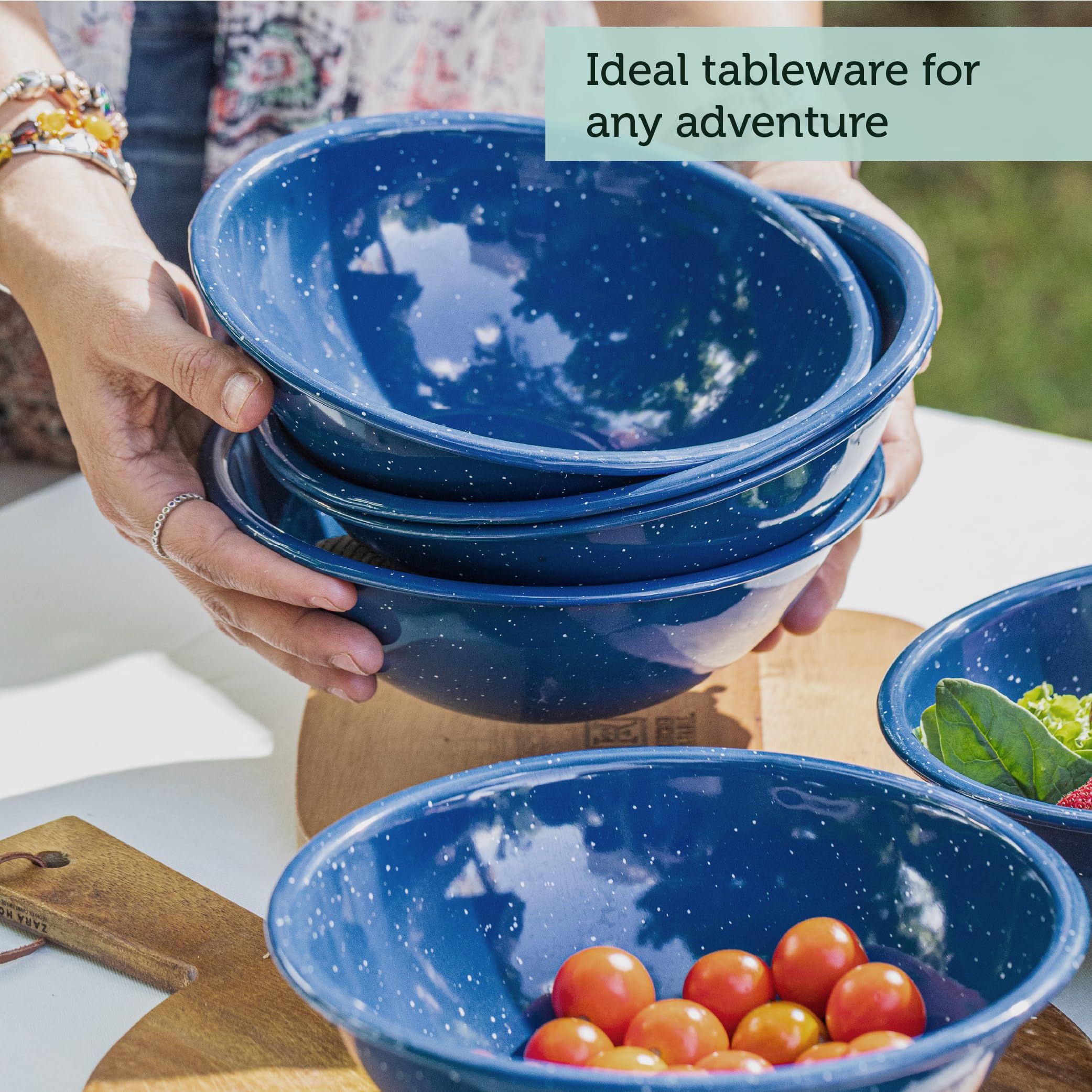 Amazon.com | Cinsa 6 Piece Bowl Set, 7 inch, 1 Qt (Royal Speckled