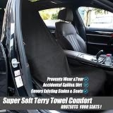 Einesin Car Seat Cover, Non-Slip, Universal Fit for Gym Workout, Running, Athletes, Pets, Machine Washable，Black：Front Seat X 2 - 2
