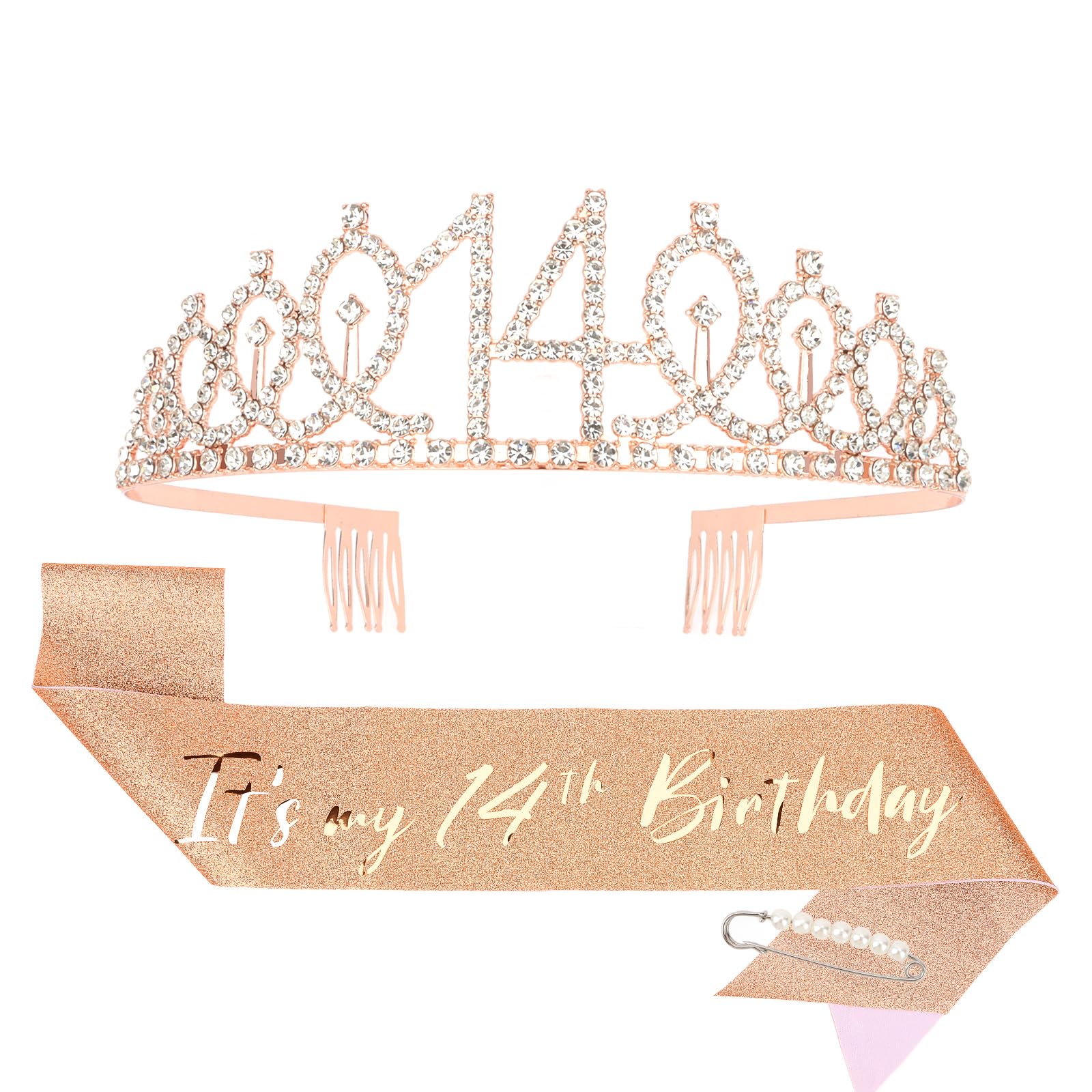 40th Birthday Crown & Sash Set - Women's Tiara -13 40th Birthday Crown & Sash Set - Women's Tiara -13