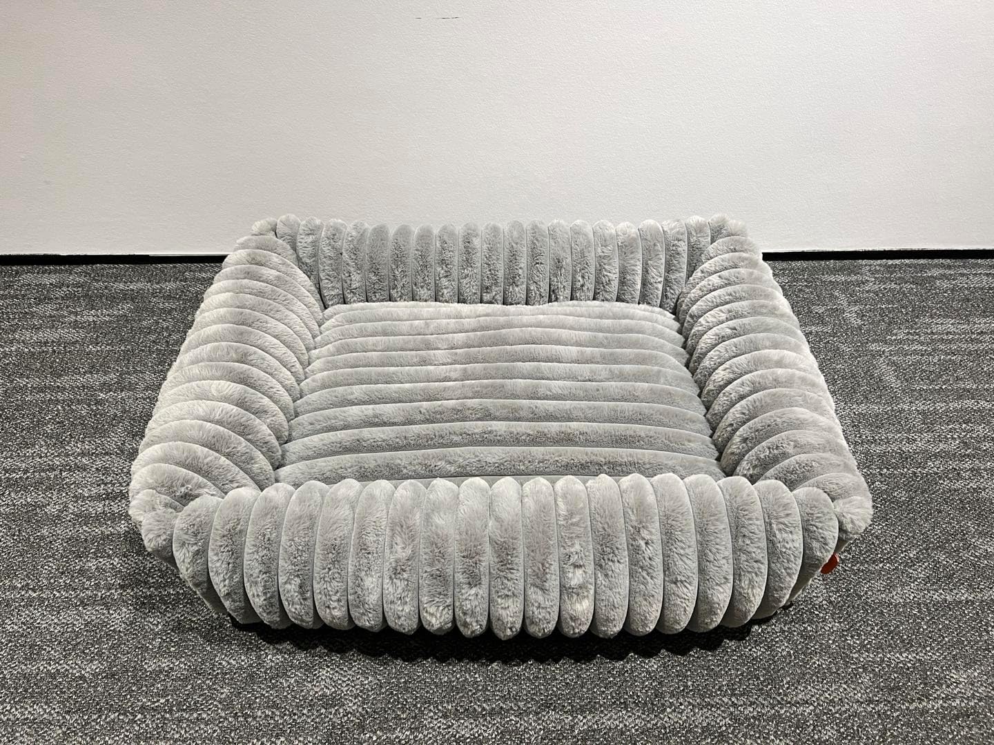 Feandrea PGW311GD01 Medium Dog Bed, Orthopaedic Bed for Pets, Removable and Washable, Soft Padding, 71 x 55 x 18 cm, Taupe Grey