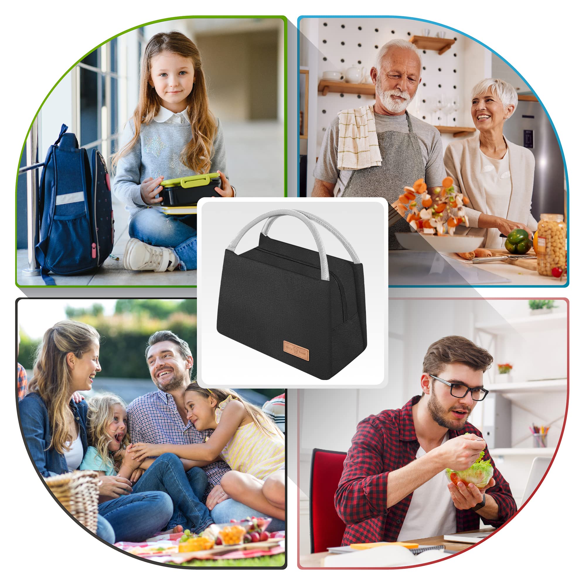 AOSBOS Sac Repas Isotherme Pour Déjeuner Lunch Bag Portable 8,5L70