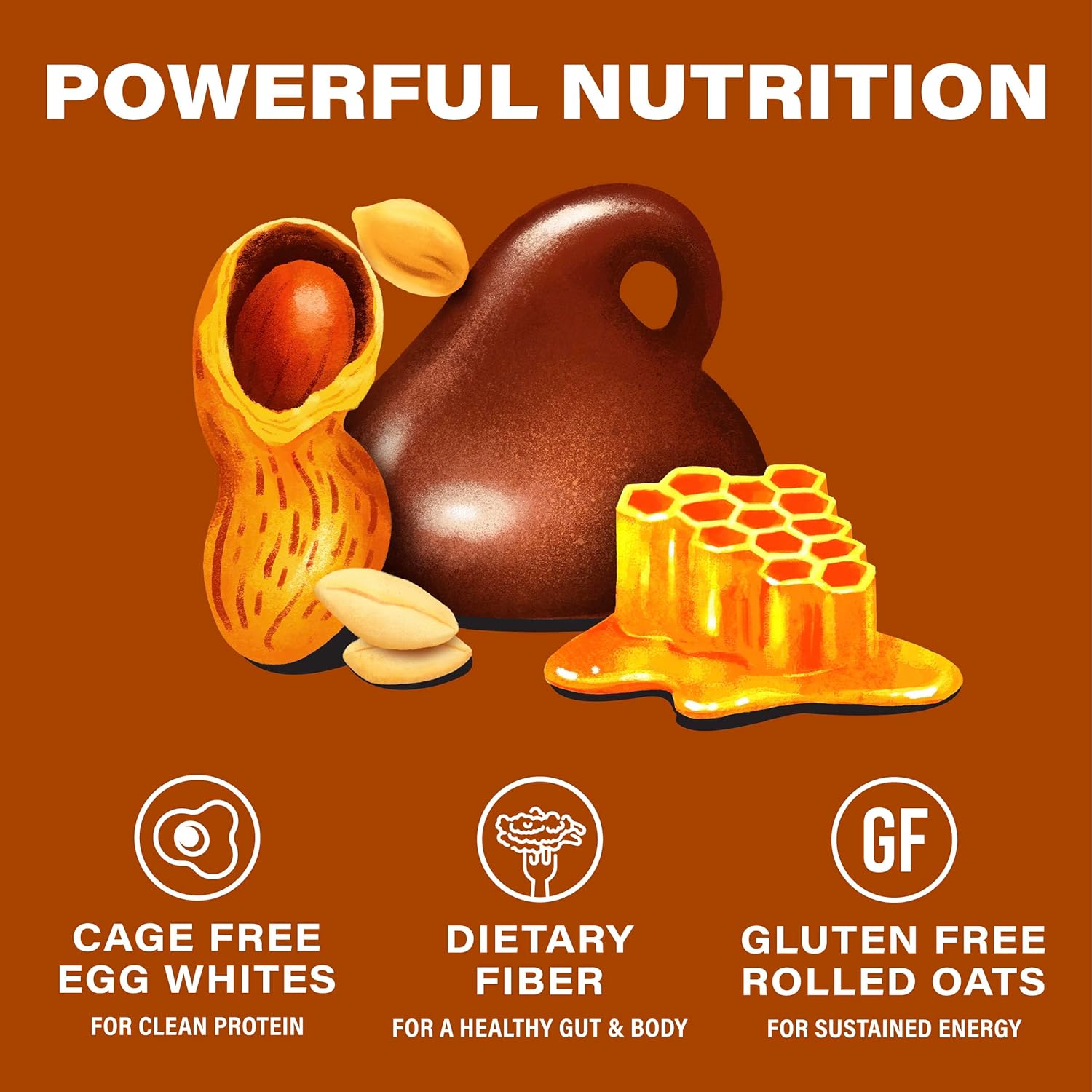 Over Easy Peanut Butter Dark Chocolate Soft and Chewy Oatmeal Breakfast Bars - Granola and Protein Bars - 12 Energy Snack Bars - Clean, Gluten Free, Dairy Free, Soy Free and Kosher