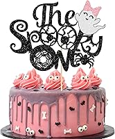 Vista 29 de Gyufise 1 pieza de decoración de pastel de cumpleaños con purpurina montada de terror clásico de Halloween para temática de terror sangriento