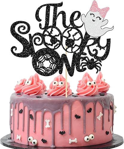 Miniatura 161 de Gyufise 24 piezas de decoración de magdalenas fantasmas – Purpurina blanca espeluznante Halloween Baby Shower Cupcake Picks para decoración