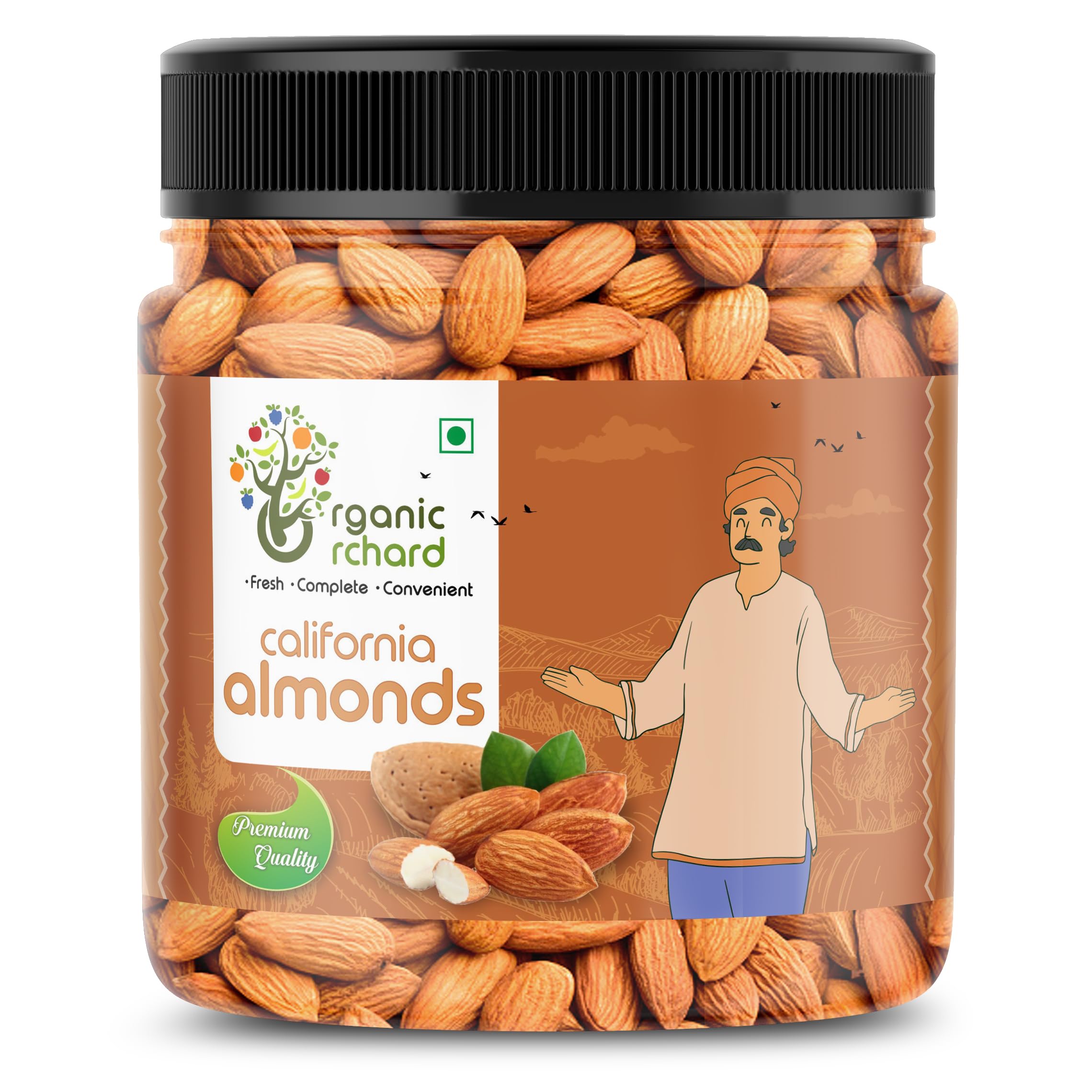 Organic Orchard Natural Premium California Dried Big Size Almonds Grade High in Fiber and Boost Immunity|Real Nuts|Gluten Free Dry Fruit Pack of 2 kg (B0BRVD955J) Amazon Price History, Amazon Price Tracker