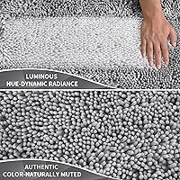 Vista 3 de Yimobra - Tapete de baño de felpilla de 55.1 x 24 pulgadas, microfibra gruesa, absorbente, extrasuave, antideslizante, lavable a máquina, para piso