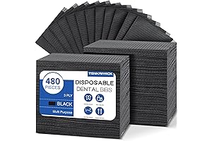 Black Bib: 480 Pack of Dependable Dental Bibs for Versatile Hygiene