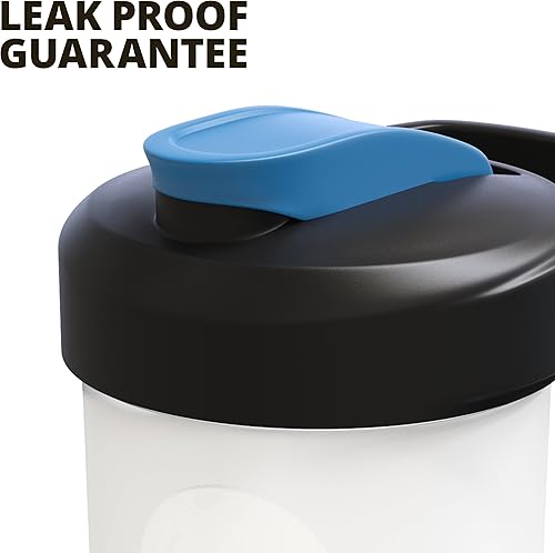 Miniatura 3 de BluePeak - Botella mezcladora de proteína de 28 onzas paquete de 3 con tecnología de mezcla doble Sin BPA Incluye bolas agitadoras y coladores 3 -