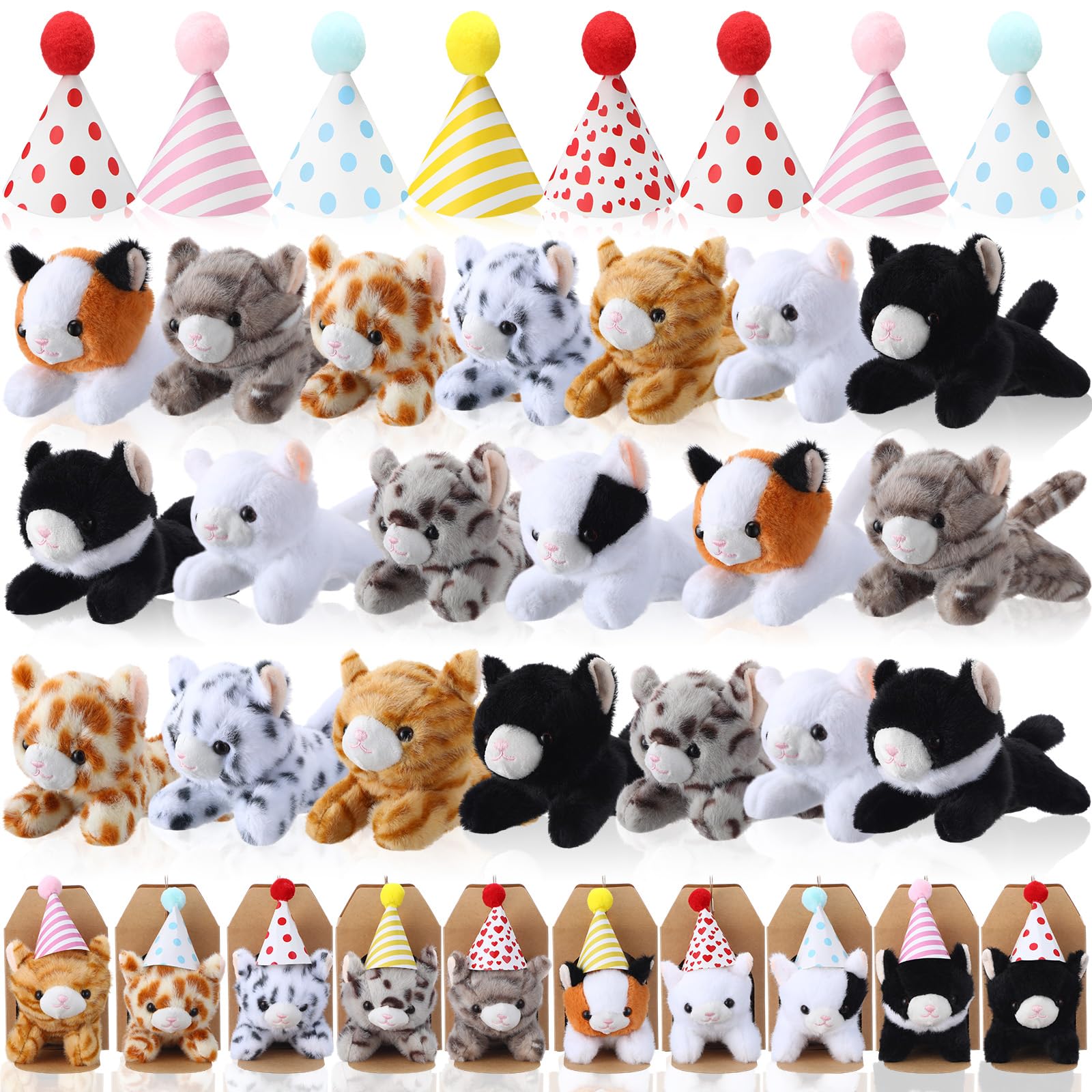 Amazon.com: Motionchic 20 Set Cat Stuffed Animals Bulk with