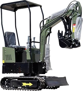 TYPHON Terror X Storm Mini Excavator 1 Ton Trench Digger with Canopy, Wide Bucket Mini Excavator Machine for Garden, Farms, Parks, Roads Ideal for Digging, Drilling, Bull-Dozing