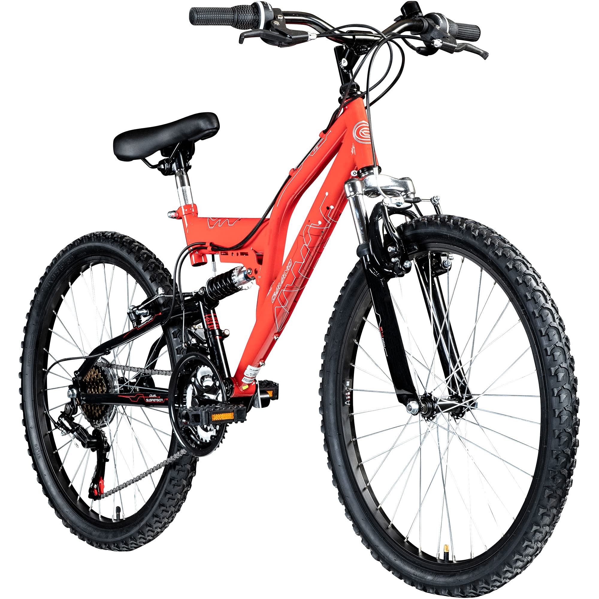 Galano FS180 24 Zoll Jugend Fahrrad 18 Gänge ab 8 Jahre Fully Mountainbike 130-145 cm für Mädchen und Jungen Kinderfahrrad Mountain Bike Jugendfahrrad MTB