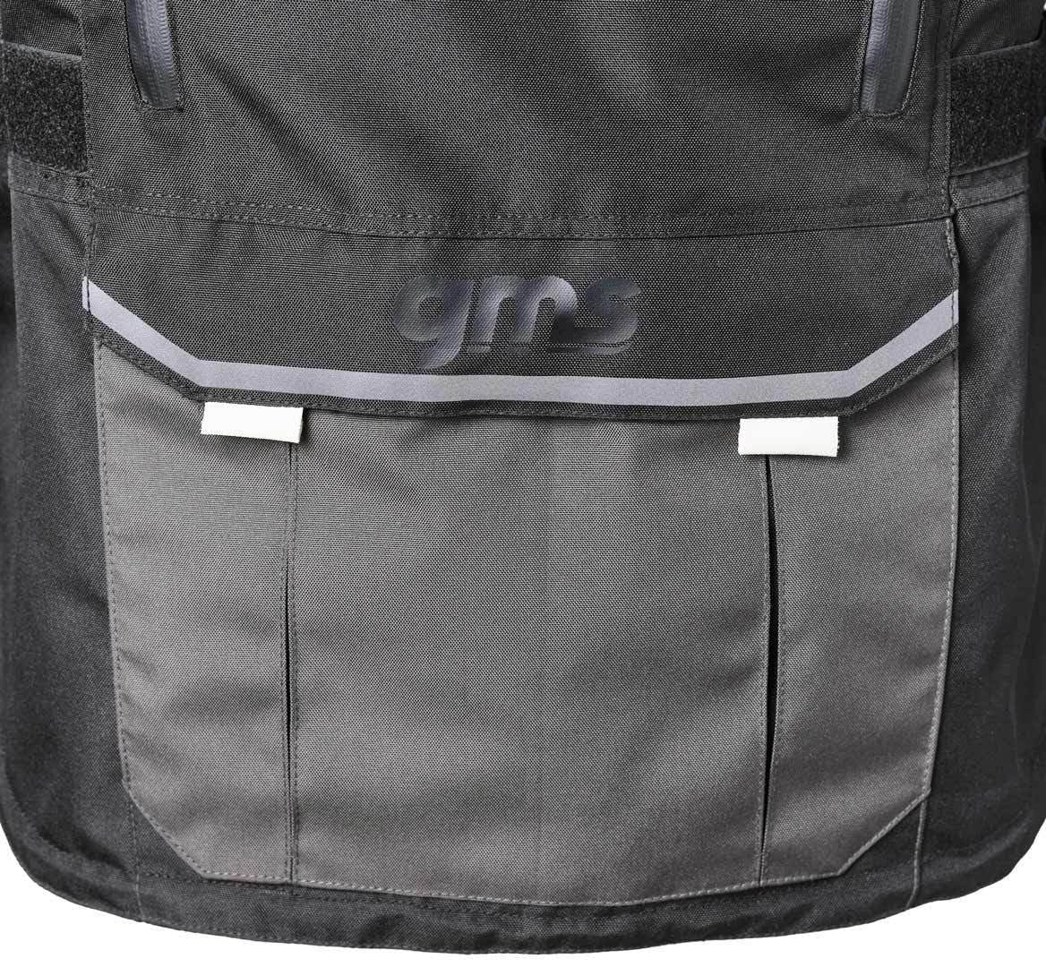 GMS Twister Neo imperméable à l’eau dames moto textile veste, noir/gris/blanc, 5XL