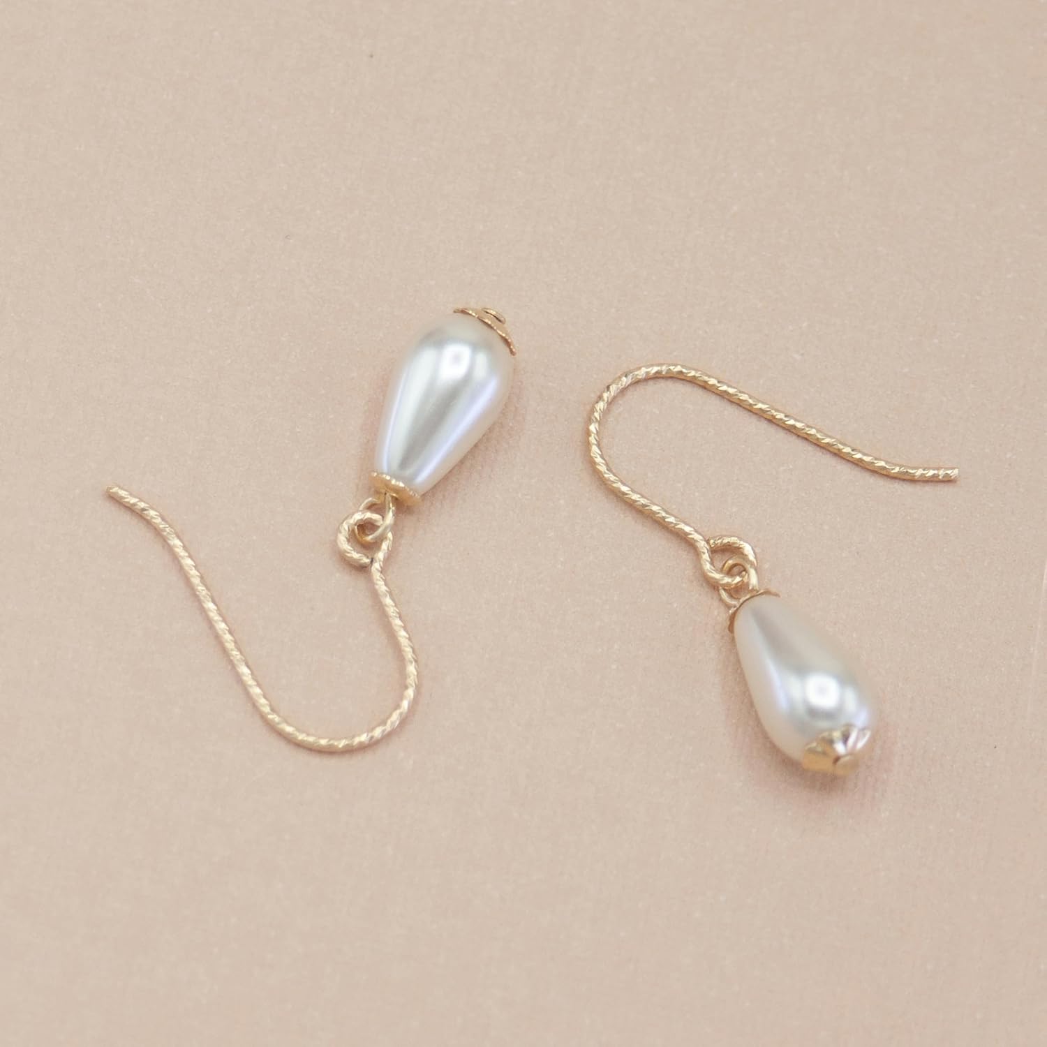Classy Gold Filled Pearl Drop Earrings, Pearl Earrings for Women, Simple Gold Earrings Dangly, Gift for Daughter Wife Mother Bridesmaid Jewelery, Wedding Jewelry - Image 4