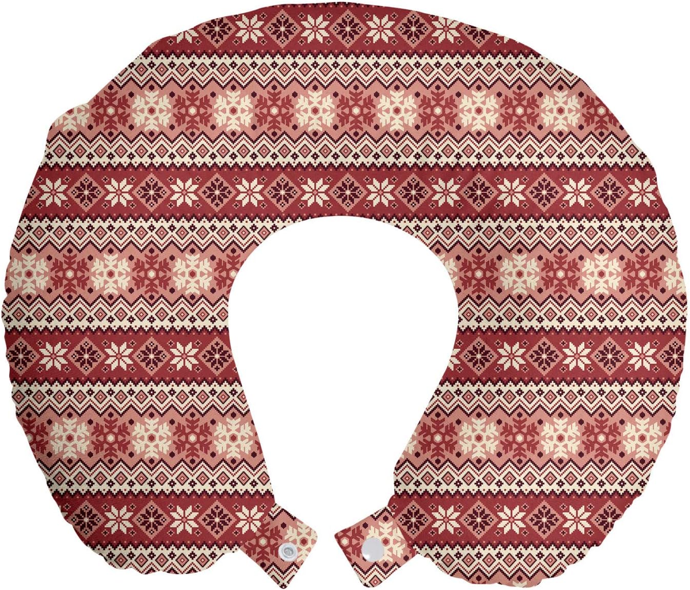 Ambesonne Nordic Travel Pillow Neck Rest, Ancestral Classic