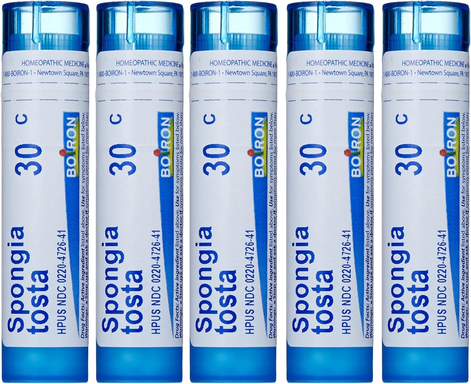 Boiron Spongia Tosta 30C (Pack of 5), Homeopathic Medicine for Croupy Cough