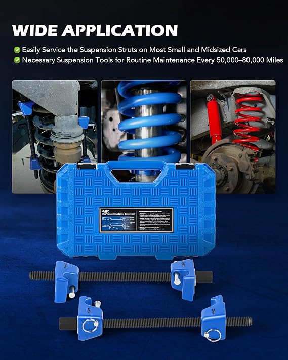 OMT 2Pcs MacPherson Strut Spring Compressor Tool Set for Cars and Vans