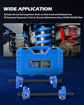 OMT 2Pcs MacPherson Strut Spring Compressor Tool Set for Cars and Vans