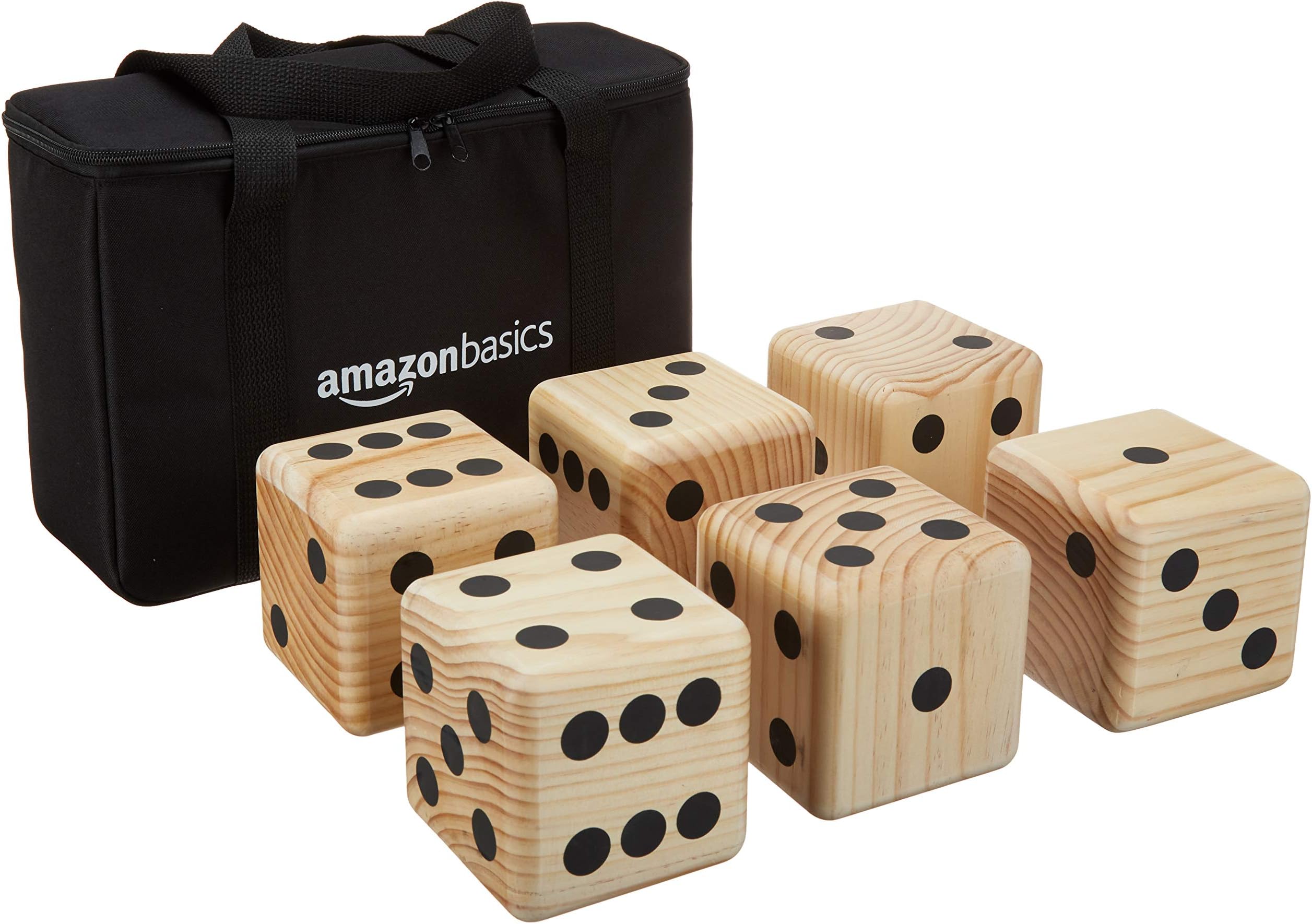 Amazon Basics Giant Wooden Dice Set