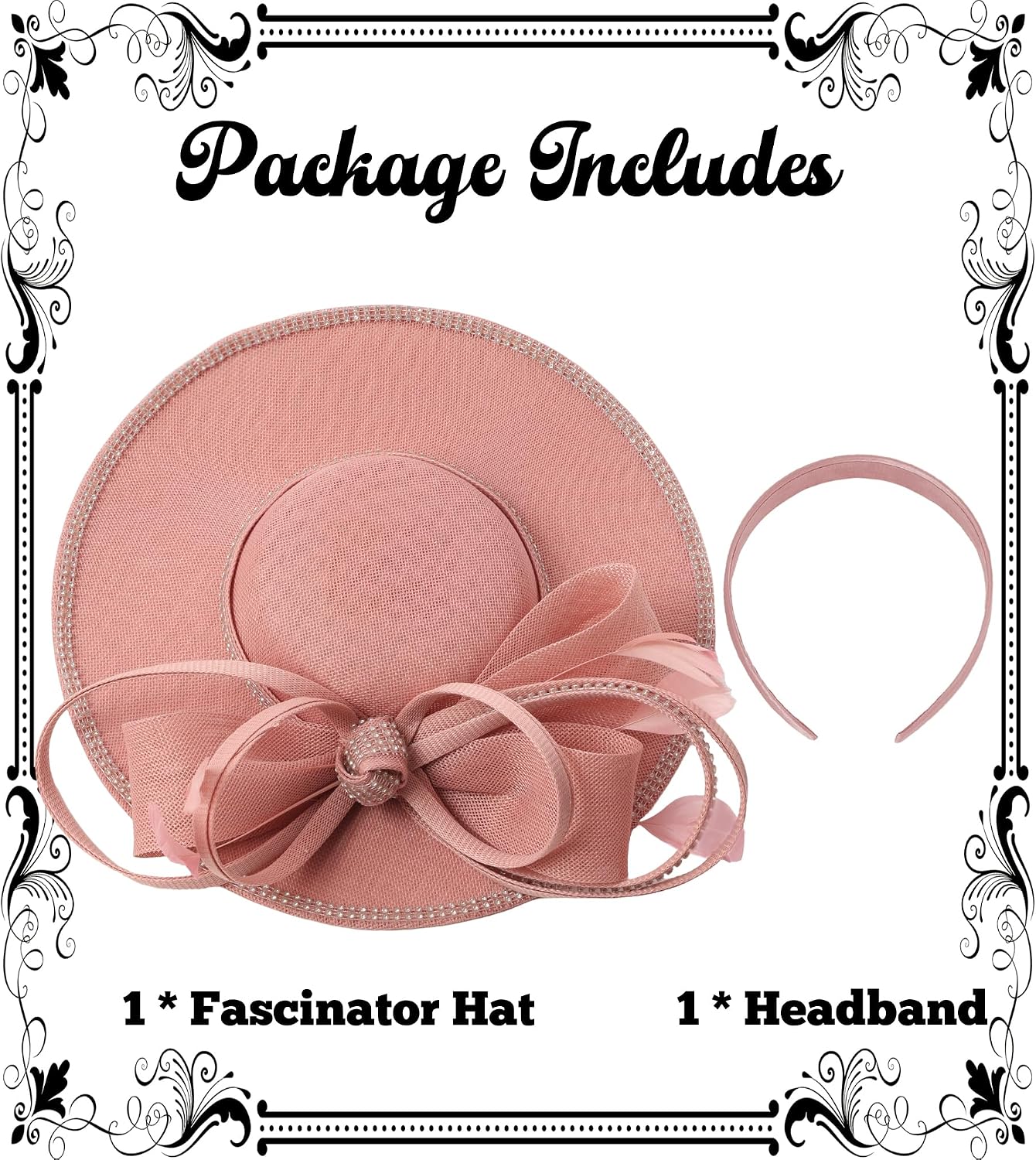 Kidukso Fascinators Hats for Women, Headwear for Derby Hats 20s 50s Feathers Hat for Tea Party Cocktail Church