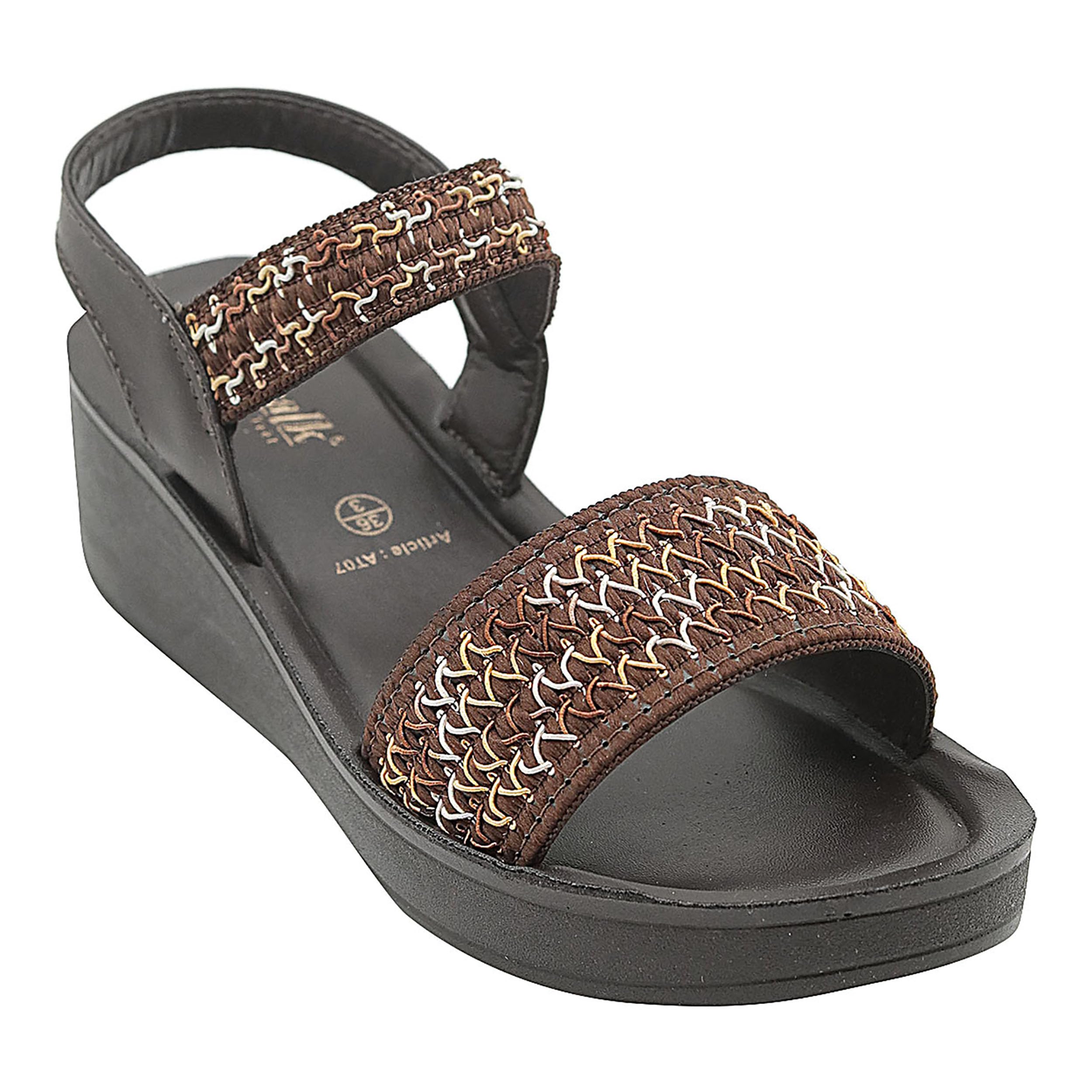 AEROWALK Stylish Pull-On Fashion Sandal for Women | Comfortable | Lightweight | Anti Skid | Casual Office Footwear (AT07) (B0D2RMFNL9) Amazon Price History, Amazon Price Tracker