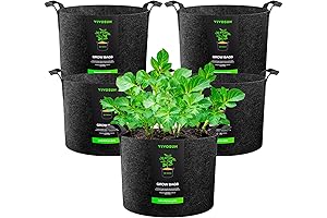 5-Pack 20 Gallon Fabric Pots by VIVOSUN: Empowering Plant Growth with Strength and Stability