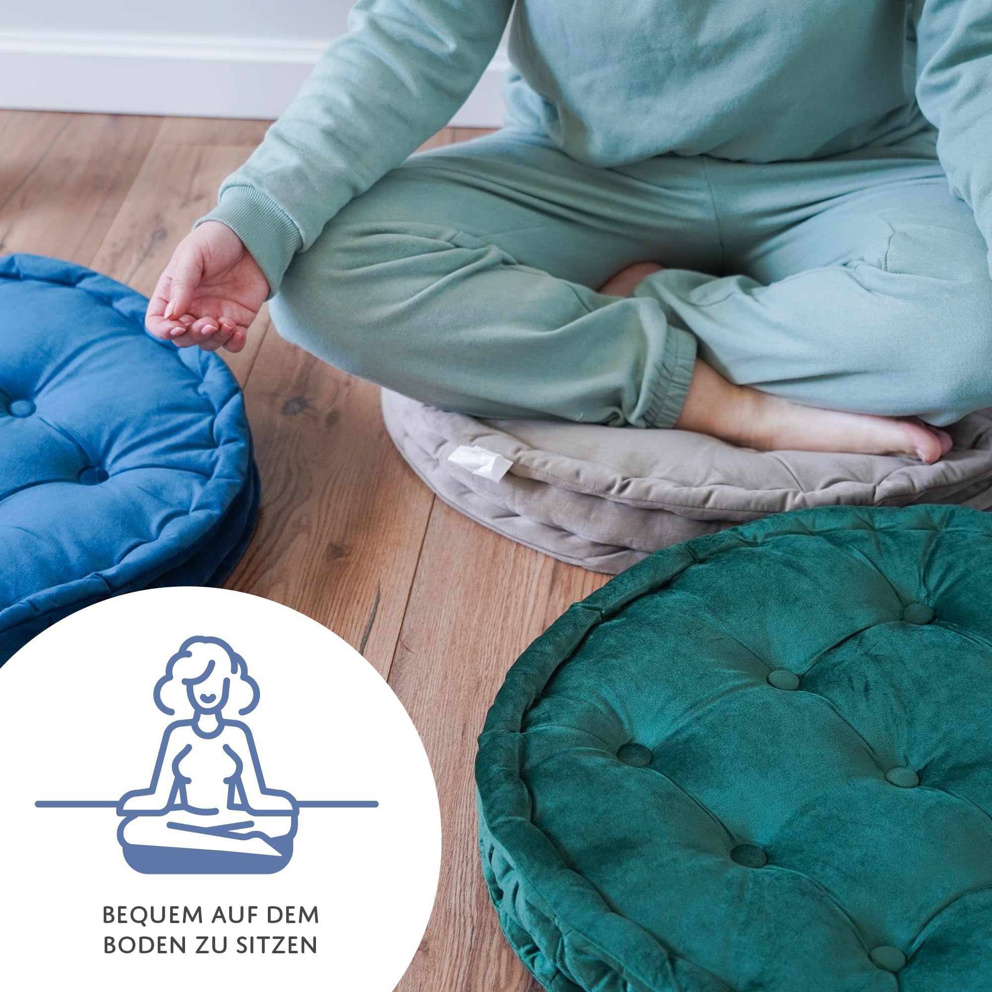 Cuscino da meditazione e yoga Zafu - Cuscino per pavimento Supporto ergonomico ideale per postura rilassamento respirazione meditazione consapevolezza per uso interno ed esterno