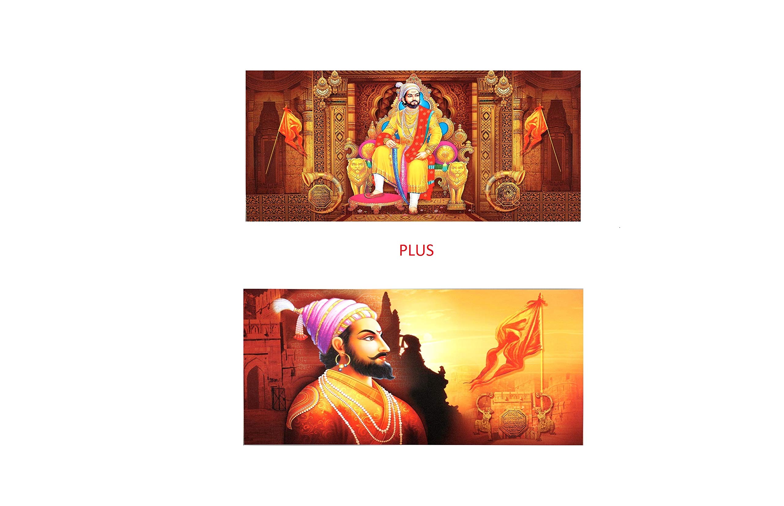 Affiches Shivaji Maharaj lot de 2 posters 20x40 pouces sans cadre