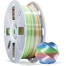 Gradient Rainbow Silk PLA, Pre-Dried Filament with Reusable Spool