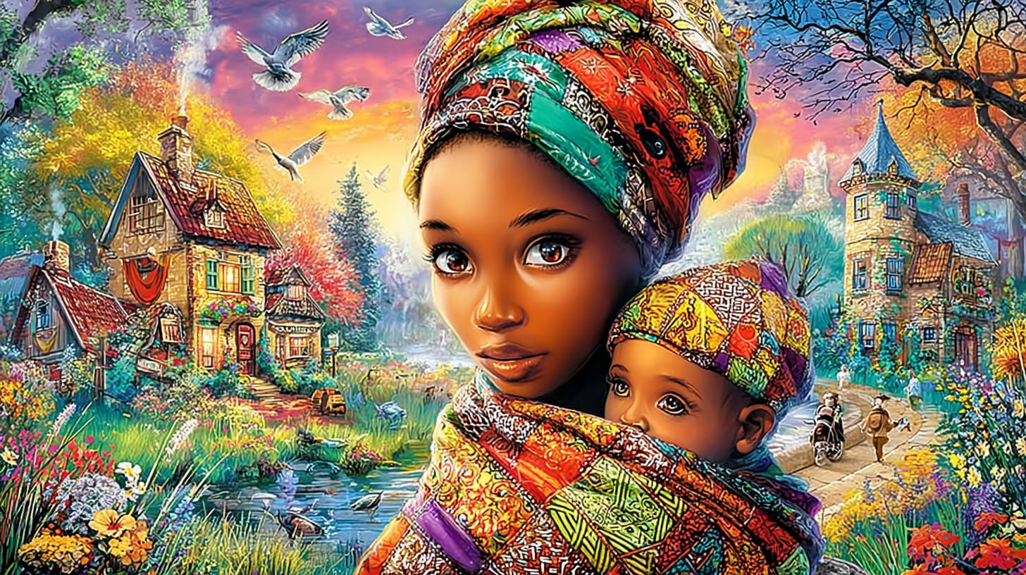 Rompecabezas 1000 piezas de mujeres africanas: reduce el estrés y decora tu hogar 8