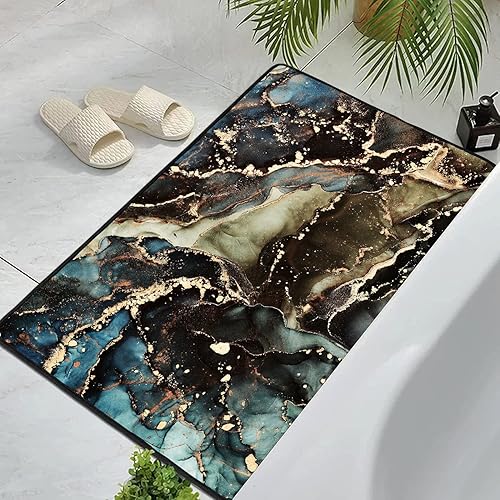 Miniatura 6 de Alfombra Abstracta Moderna para Áreas Pequeñas - Tapete de Puerta de 2x3 Pies, Alfombra Pequeña para Entrada, Tapete de Baño de Lujo Moderno con