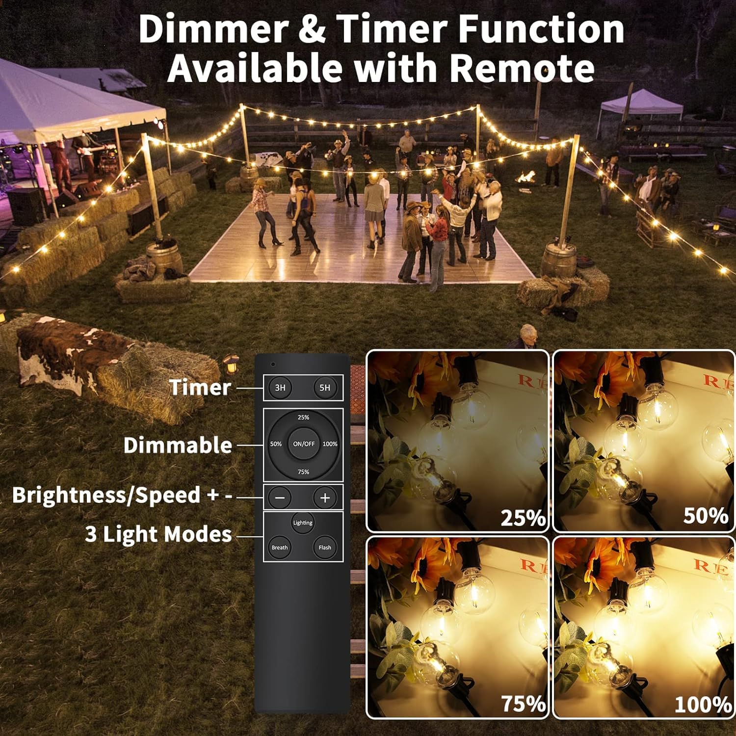 Lichtsnoer voor buiten BOKFINK L1040cm 20 LED helder