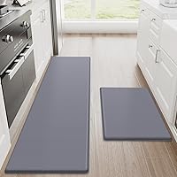 Vista 1 de StepRite Tapetes de cocina, 2 piezas, tapetes de cocina acolchados antifatiga para piso, tapetes de escritorio antideslizantes de pie, juego