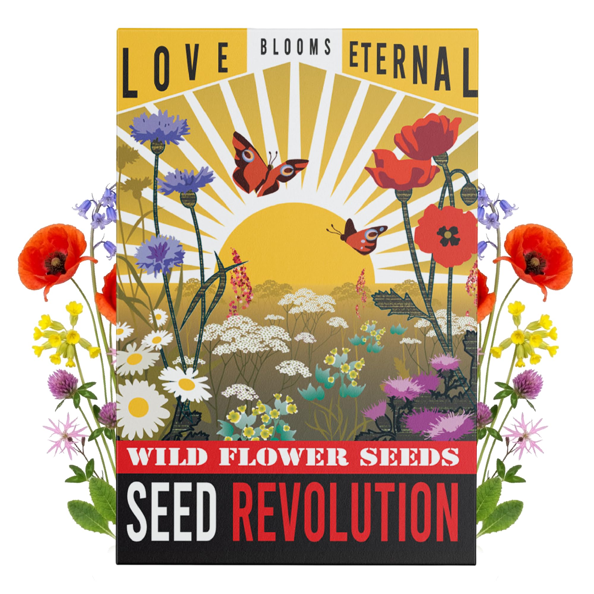 Seed Revolution - Love Blooms Eternal Pollinator Wildflower Mix, 20g