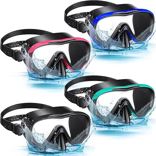 4 gafas de esnórquel para adultos, máscara de buceo, máscara de buceo, equipo de esnórquel para hombres y mujeres, gafas de natación panorámicas con disponible en Yaxa Venezuela
