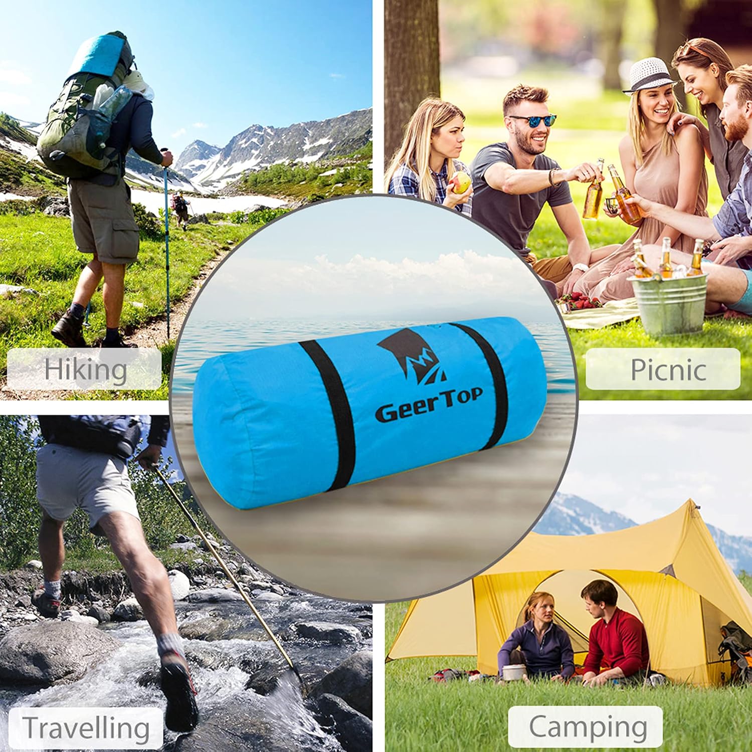 GEERTOP Adjustable Tent Compression Bag Lightweight Duffel Bag - for Camping Outdoor Sports