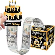 Lemicin Birthday Money Gift Box for Cash Surprise Money Roll Gift Box with Pull Out Card and 50 Transparent Bags DIY Set Funny Ways to Give Money as Gift for Parents Lovers Friends