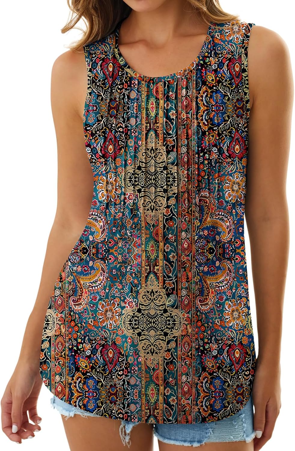 NORACORA Womens Camisole Tank Top Loose Fit Flowy Sleeveless Casual Summer 2026 - Image 3